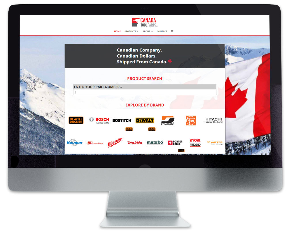 Canada Tool Parts Website Mockup